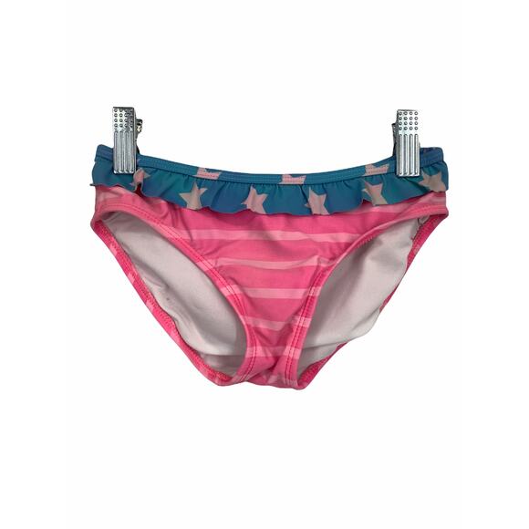 Xhilaration Girl's Stars & Striped Pink Blue Swim Bikini Set Kid's Size Medium - Picture 6 of 7